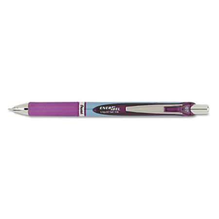 Pentel BLN77-V EnerGel RTX Roller Ball Retractable Gel Pen  Needle  Violet  Medium